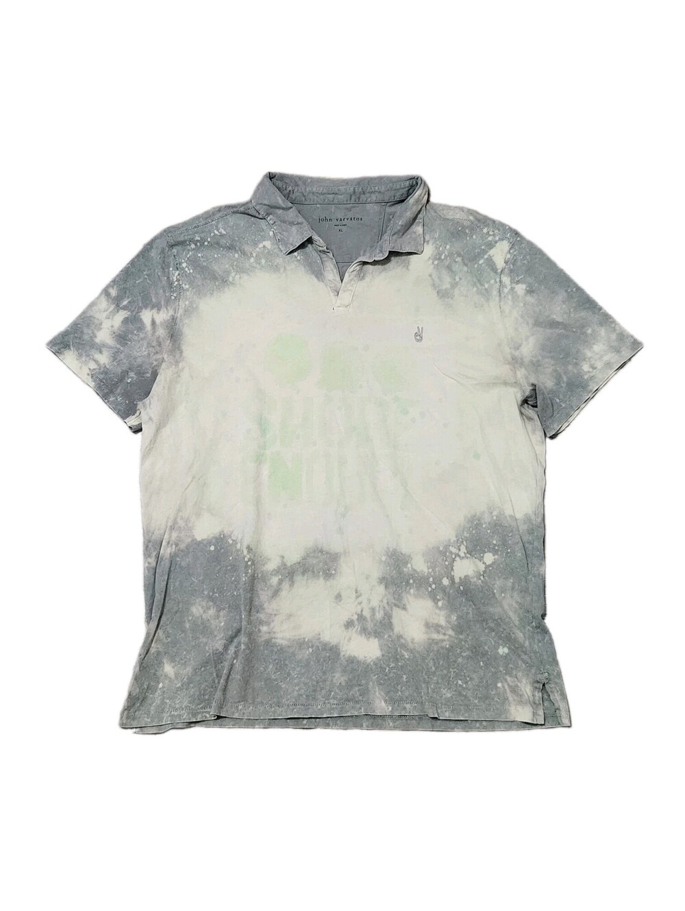 John Varvatos Polo Shirt Ombre Yellow Grey XL Extra Large Please Read